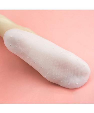 Haiqianxin Silicone Gel Moisturizing Socks - Breathable Elastic Cracked Heel Protector (White Size S) - International Shipping - Buy Online on GoSupps.com
