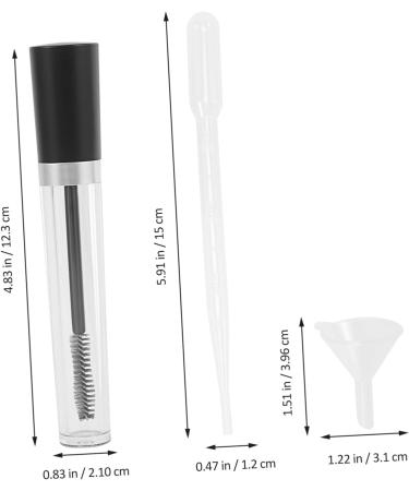 Healvian 4 Sets Empty Mascara Tube for DIY Clear Eyelash Mascara Lash Cosmetics Mascara Clear Plastic Black - Buy Online on GoSupps.com