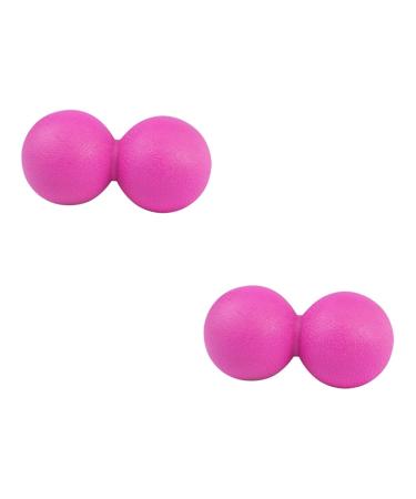Healeved 2st Yoga Ball Massage roller trigger point ball peanut roll Double lacrosse ball peanut ballball massage ball for the body roller ball for self-massage foot relaxation ball