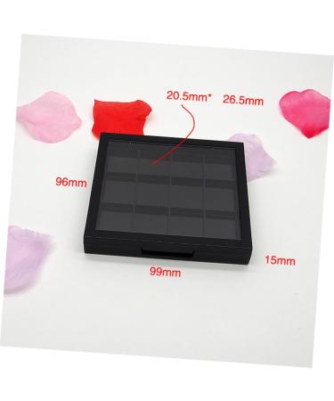 BIUDECO 4 Pcs 12 Empty Eye Shadow Pallet Eyeshadow Pans DIY Eyeshadow Palette Make up Sample DIY Empty Black - Buy Online on GoSupps.com