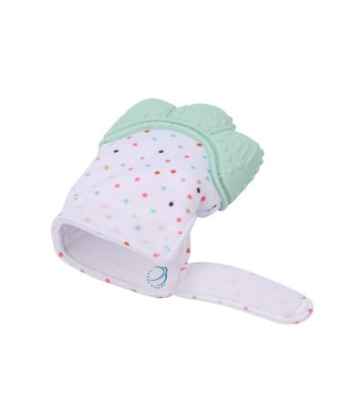 Funky Planet Baby Bite Glove & Bandana Bib - Safe Teething Toy for Infants - Silicone Rustling Gear for Dental Aid - Pink - Buy Online on GoSupps.com