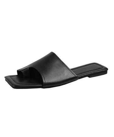 LFZHJZC Bunion Corrector Sandale Bunion Corrector Toe separator big toe Straightener for the treatment of Bunion Correct Plantar Fasciitis (Color: Black Size: 43 EU) 43 EU Black