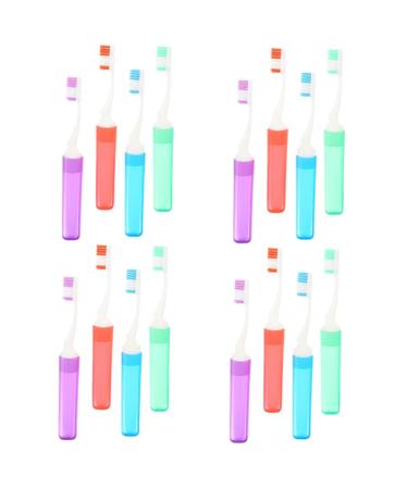 Minkissy 16 Stk Reise Feine toothbrush Hand toothbrush Children's car toothbrush tongue toothbrush family toothbrush travel foldable toothbrush children's toothbrush travel little toothbrush pp light