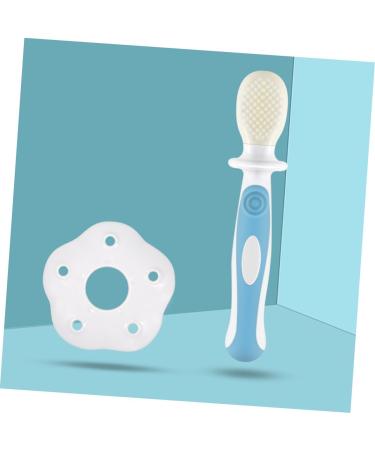 iPetBoom Silicone Baby Toothbrush - Soft Finger Toothbrush for Infants with Case | Ideal First Toothbrush for Babies - 1 Pack in Blue - Buy Online on GoSupps.com