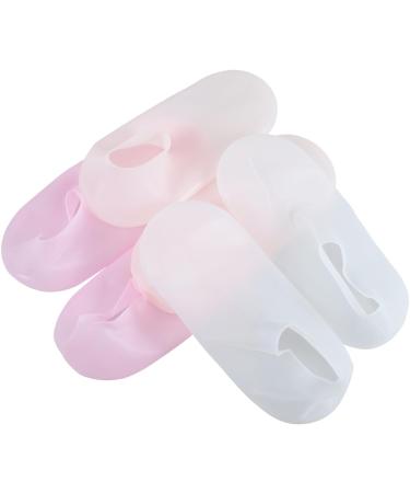 minkissy 3 Pairs Silicone Moisturizing Socks Softening Dry Cracked Feet Rough Anti Slip Aloe Socks Calluses Spa Gel Socks Foot Care After Pedicure for Dry Cracked Feet