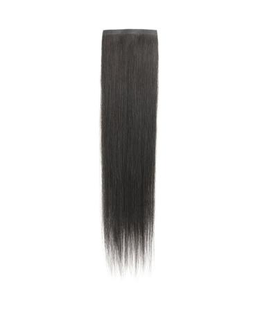 Tape Hair Extensions Hair Pieces Human Hair Tape in Extensions Human Hair Black Hair Extensions Clip In 15.8'' Real Human Hair Extensions Tape Invisible Straight Hair Pieces for Long Hair Women