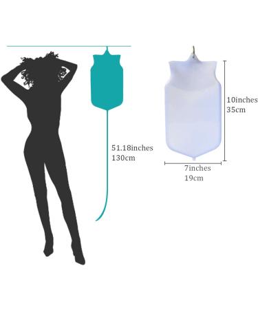 Enema Bag Kit for Colon Cleansing - 2 Quart Open Top Reusable Coffee Enema with Silicone Hose - International Shipping Available - Buy Online on GoSupps.com