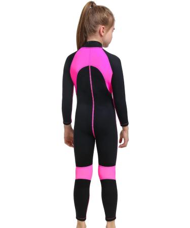 Flexel Kids Wetsuit 3mm Full Swimsuit - Thermal Neoprene, Front Zip Shorty - XS - for Surfing, Swimming, Diving - Rose - Buy Online on GoSupps.com
