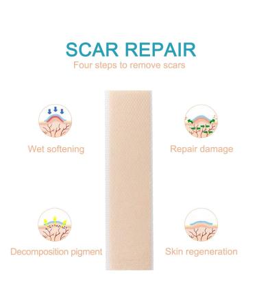 Soothing Silicone Scar Removal Sheets | Flattens & Softens Scars from C-sections, Burns, Stretch Marks & Acne | Effective on New & Old Scars - Buy Online on GoSupps.com