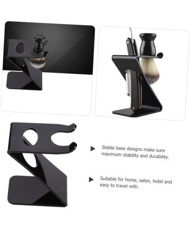 Angoily Razor Stand | Salon Beauty Tool & Brush Rack for Men | Acrylic Shaver Holder & Beard Brush Stand - Ideal Hairdressing Accessories - Buy Online on GoSupps.com