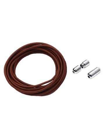 Flyingfish loopless shoe straps elastic laces with lock quick lock quick lace -up system for children sport senior triathlon brown