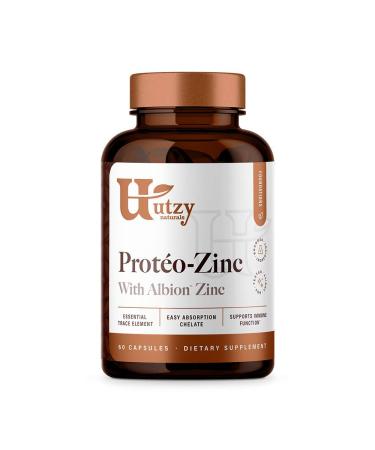 Prot o-Zinc | Chelated Zinc for Immune Health | Albion Chelated Zinc Bisglycinate (TRAACS ) | 60 Capsules | Made in USA