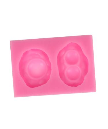 PRETYZOOM Chocolate Mold Fondant for Fried Biscuit Soap Silicone Homemade Cake Mold Fudge Shaped Shape Chocolate Egg Molds D 10.5X7.2CM Pink