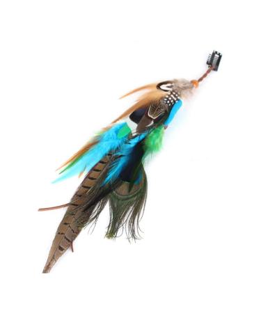 Women's Hippie Hair Comb with Peacock Feathers | Unique DIY Indian Accessories - Buy Online on GoSupps.com
