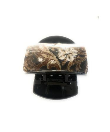 Mia Super Clamp Jaw Hair Clip Barrette - Large Floral Print for Women, Teens, Students | Strong Accessory for Updos & French Twists - Buy Online on GoSupps.com