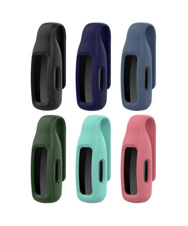 EverAct Clip Compatible with Fitbit Inspire 2 - Silicone Holder case (6 Pack)