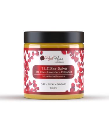 Red Rose Naturals TLC Skin Salve Non-Petroleum Ointment | 100% All Natural Balm | Eczema Cream Psoriasis Acne Blemishes Dark Spots Rashes Dry Skin