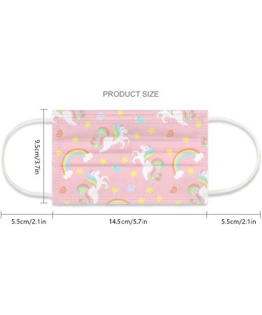 50PCS Kids Mask Disposable Cute Cartoon Printing 3Ply Protective Breathable Comfortable Anti Dust Face Bandanas Girls (C-006) - Buy Online on GoSupps.com