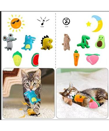 12Pcs Cat Catnip Toys AZOFFYIU Catnip Toys for Cats cat Toys for Indoor Cats Cat nip Toy Cat Toys Set Teething Chew Toy Pet Catnip Teeth Grinding Chew Toys - Buy Online on GoSupps.com
