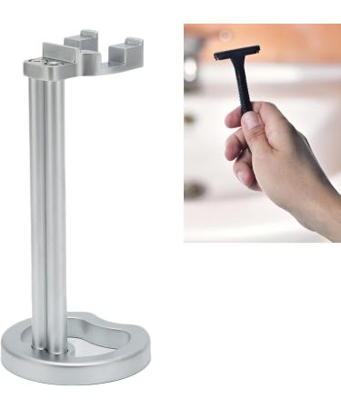 Ankroyu Stainless Steel Safety Razor Holder & Shaving Brush Stand - Non-Slip Pad for Men | Durable & Stylish Grooming Accessories - Buy Online on GoSupps.com