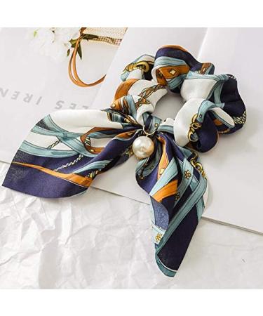 Vasana Boho Hair Ties with Bow - Chiffon Flower Pattern Hair Accessories (6 Random Colors) - Buy Online on GoSupps.com