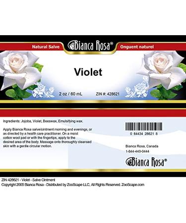 Bianca Rosa Violet Salve Ointment (2 oz) | 100% Natural Formula | Fast-Acting Relief | ZIN 428621 - Buy Online on GoSupps.com