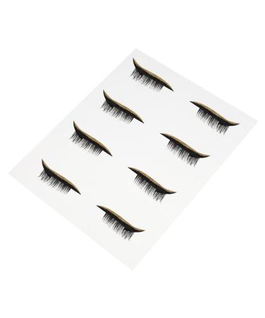 DOITOOL 4 pairs Tape Strip Stick Temporary Strips Party Eyeliner Makeup Self Fake Liners Shiny Tapes and 1 count (Pack of 1) Gloden