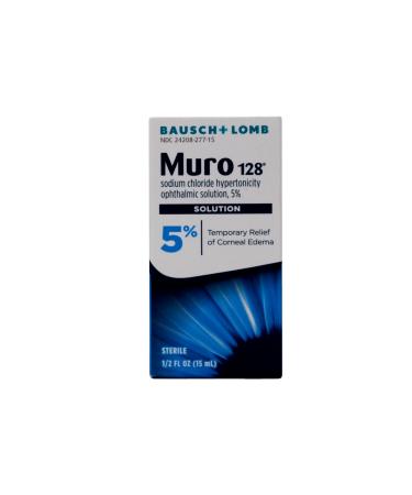 Bausch and Lomb Muro 128 Opthalmic Solution 5% 15mL for Temporay Relief of Corneal Edema (1 Box Only)