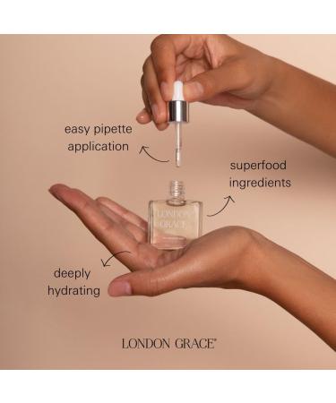 London Grace Professional Cuticle Oil | Hydrating Nail Care 12ml | Nourishing Almond Oil Vitamin E & Celery Seed | Vegan & No Nasties Formula - Buy Online on GoSupps.com
