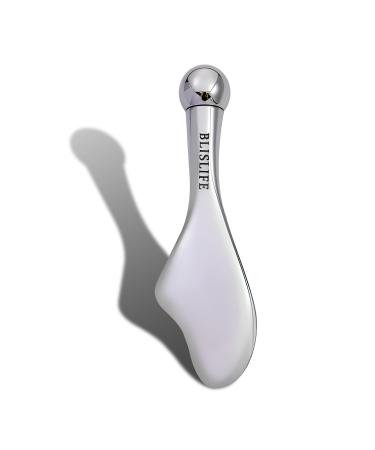 Mini Eye Care Stick Facial Roller to Eliminate Eye Puffiness Lighten Wrinkles Gua Sha Beauty Skin Care Tool On-The-go Facial Care Massager for Women (Zinc Alloy) Scraping Roller