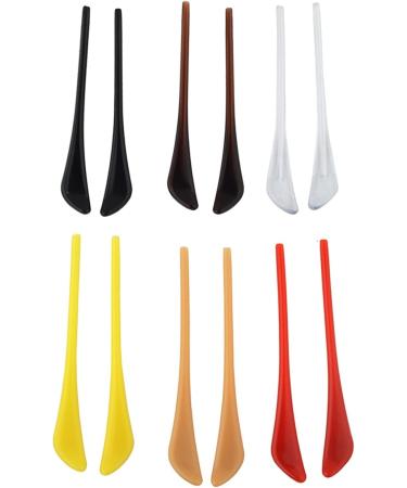Willwa Anti-Slip Plastic Hanger Tips for Metal Glasses - 10 Pairs (20 Pieces) - Transparent 25x70mm - Buy Online on GoSupps.com