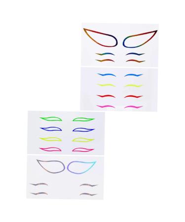 MERRYHAPY MERRYHAPY Eyeliner Stickers for Stage Performance Easy-to-Apply Self-Adhesive Makeup Stickers for Women Set of 4