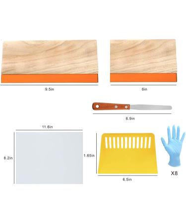 35-Piece Screen Printing Kit with Wood Frames, Mesh, Butterfly Clamp, Squeegees, and Ink Tools - Buy Online on GoSupps.com