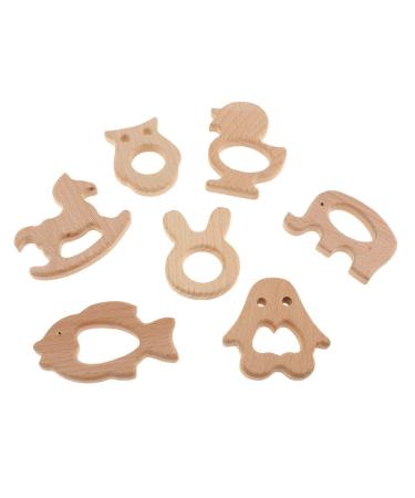 Tenlacum Natural Beech Wood Teething Ring - BPA Free 15 Pack | Eco-Friendly Baby Teething Toy for International Shipping - Buy Online on GoSupps.com