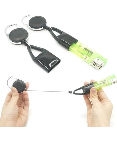 Hoadoek 10Pcs Silicone Lighter Holder Sleeve Clip Lighter Protective Cover Smoking Spare Parts Accessories with Retractable Keychain - Buy Online on GoSupps.com