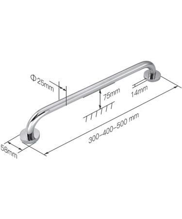 Bathroom Handrail Support Grab Bar 12 inch Grab Bar Bathroom Balance Bar Safety Hand Rail Support Bar for Handicap erly Stainless Steel S - Buy Online on GoSupps.com