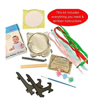 Baby Handprint and Footprint Ornament Keepsake Kit | Deluxe Clay Casting Kit for Newborns | Includes 2 Easels, 4 Ribbons, and 3 Paint Tubes | Baby Boy Girl Gift - Buy Online on GoSupps.com