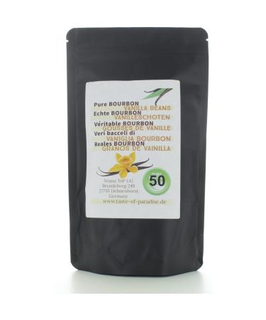 Bourbon vanilla pods (50 pcs. - 10-11cm) Top gourmet quality - Grade A 100% natural from Madagascar