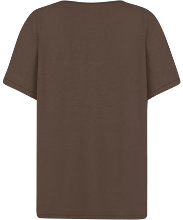 Shop Olive Green & Brown Womens Short-Sleeved V-Neck T-Shirts | Classic Printed Summer Tops for International Shipping - Buy Online on GoSupps.com