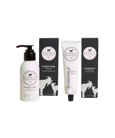 Dionis Goat Milk Skincare 4 fl oz Purifying Cleanser +1.7 fl oz Hydromilk 24-7 Moisturizer