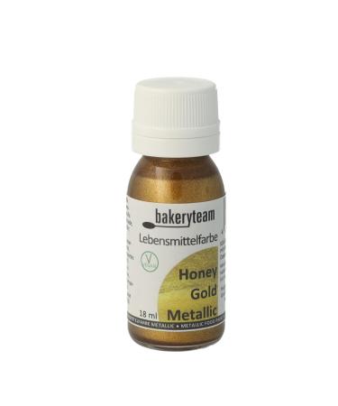 BakeryTeam Vegan Metallic Food Coloring | Honey Gold 18ml - Elegant Shine for Baking - Buy Online on GoSupps.com