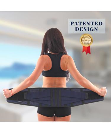 AVESTON Lower Back Brace for Pain Relief - Adjustable Lumbar Support Belt for Men/Women - Small (28-33 Inch) - Buy Online on GoSupps.com