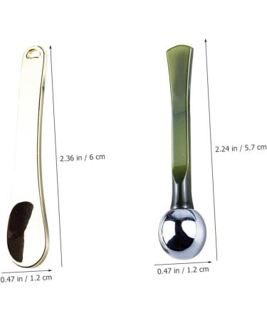  Beatifufu Set of 2 Mini Makeup Spatulas for Face Cream Eye Cream Spatula Cosmetic Scraper Mini Spoons Beauty Spoon for Face Cream - Buy Online on GoSupps.com