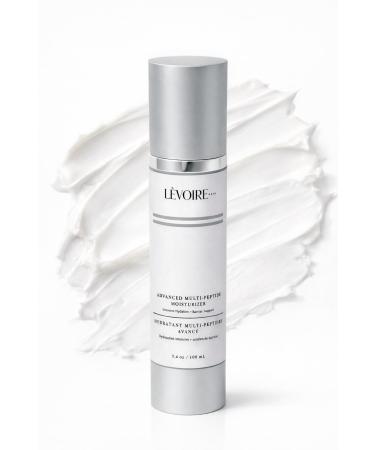 LEVOIRE SKIN Advanced Multi-Peptide Moisturizer | Firming Face Cream with Hyaluronic Acid & Peptides | Smooths Fine Lines | Vegan & Paraben-Free | 3.4 oz
