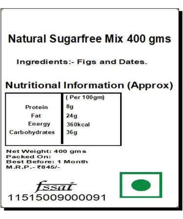 Ghasitaram Gifts Diwali Gifts Sugarfree Sweets - Natural Sugarfree Mix 400 GMS - Buy Online on GoSupps.com