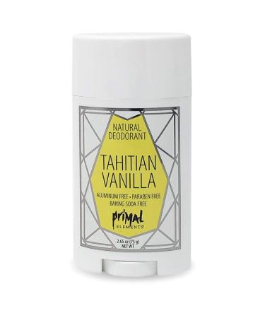 Primal Elements Tahitian Vanilla Natural Deodorant 2.65 Ounce