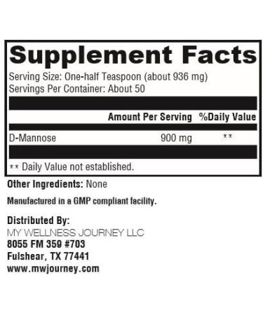 D-Mannose Max Uritract by My Wellness Journey - Natural Urinary Tract Support - Pharmaceutical Grade - 1.66 oz - Buy Online on GoSupps.com