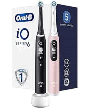 Electric Toothbrush iO6 Series Duo Pack Black/Pink Sand Extra Handle 2 pieces
