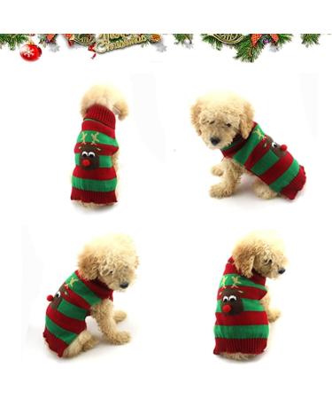 Cozy Abrrlo Christmas Dog Sweater for Small & Medium Dogs - Warm Holiday Pet Apparel (M Deer-A) - Buy Online on GoSupps.com