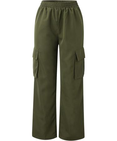 Shop Y2K Women s Parachute Cargo Pants - Vintage Baggy Track Pants & Streetwear - 90s E-Girl Style - Lang Loyal 09 Gr n L - Buy Online on GoSupps.com